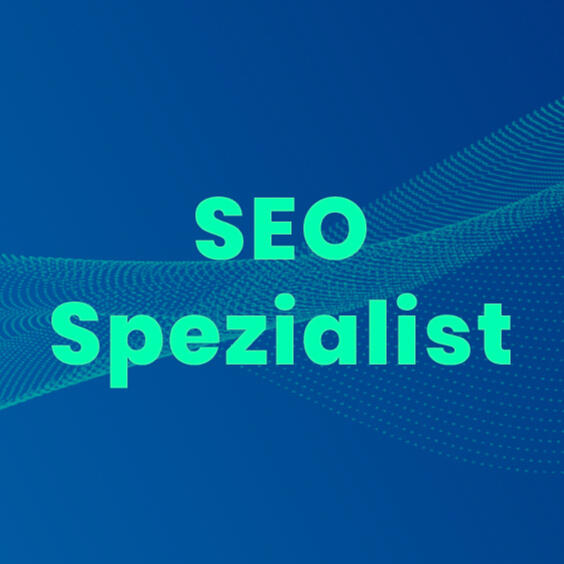 SEO Spezialist ranklike - blauer Hintergrund mit grüner Welle