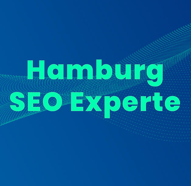 Hamburg SEO Experte - ranklike - blauer Hintergrund mit grüner Welle